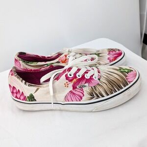 Vans Authentic Tropical‎ Floral Canvas Sneakers Women's 7.5